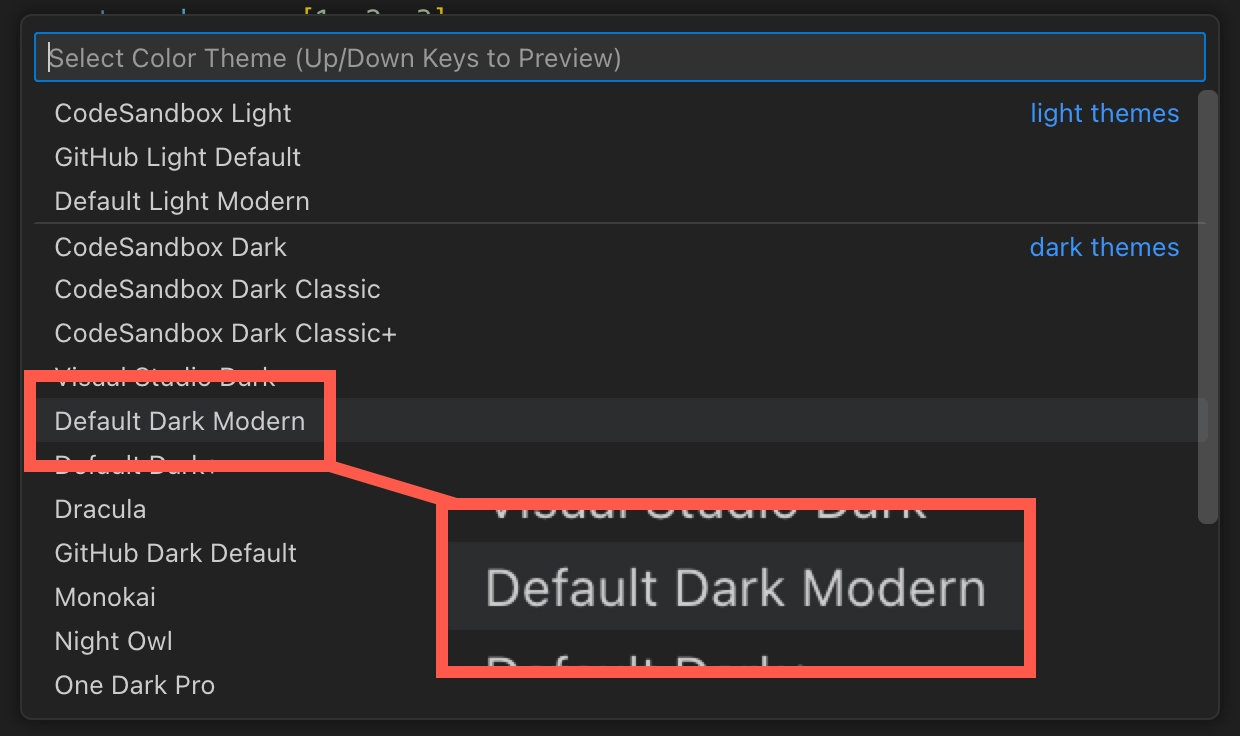 Dark Modern Theme