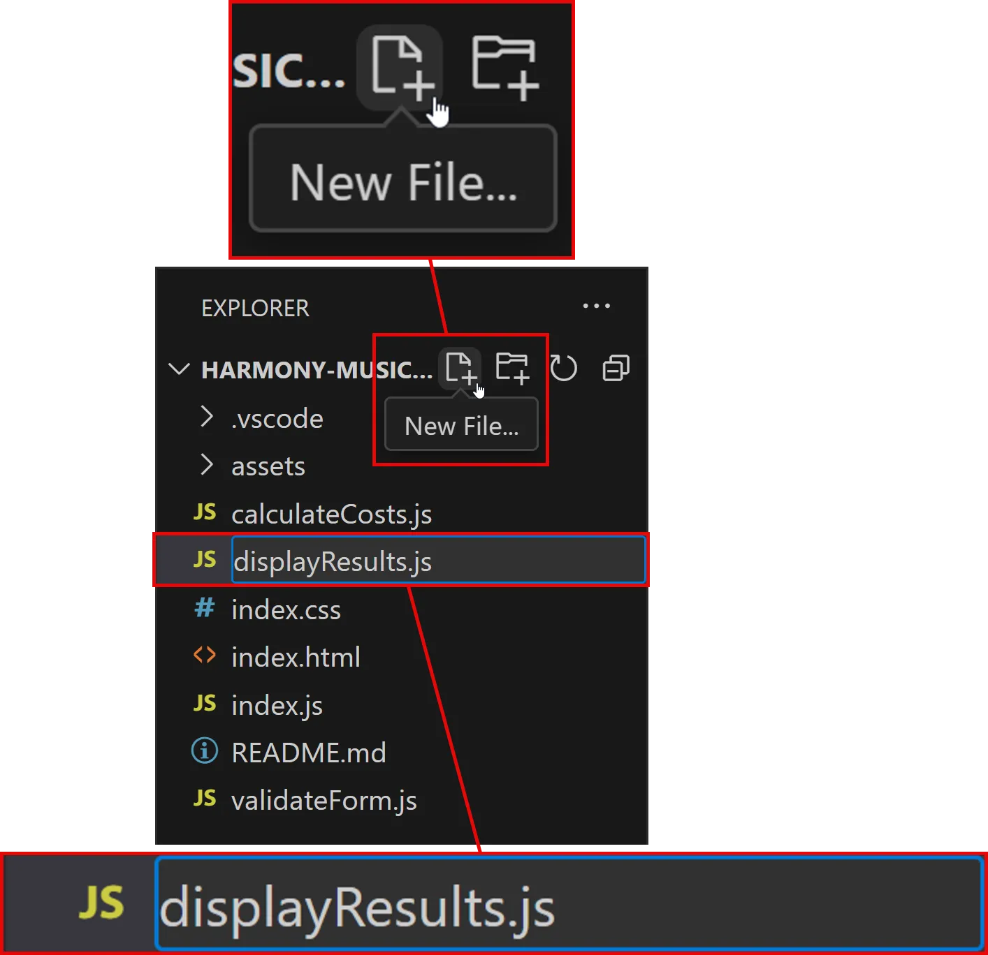 Add display results module