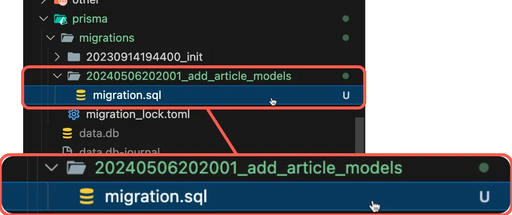 Article migration file