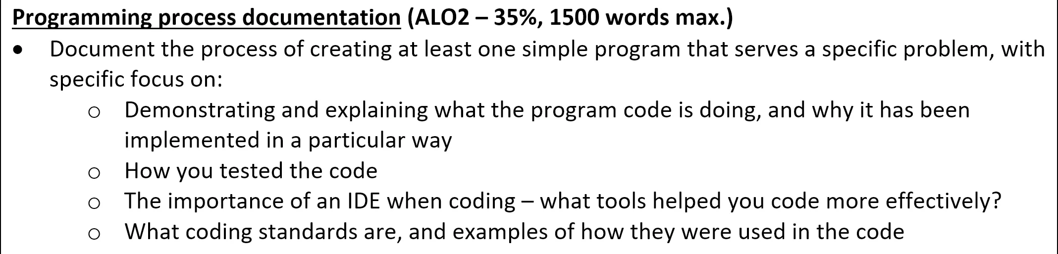 OneNote Assignment Brief