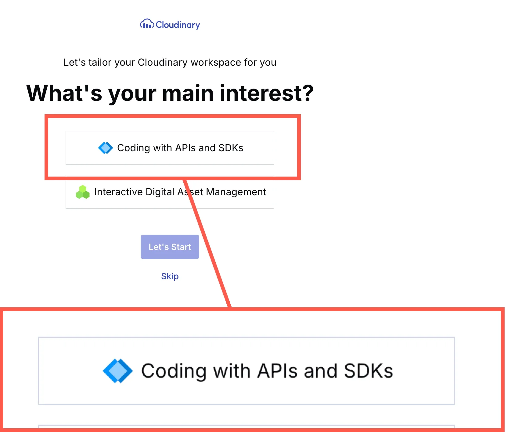 Cloudinary signup 1