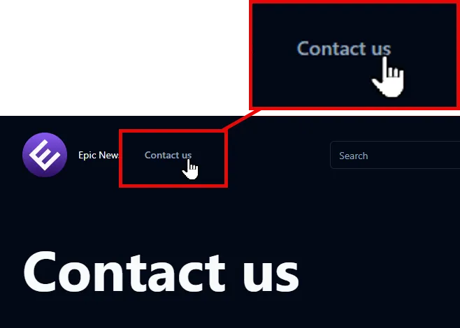 Contact us page