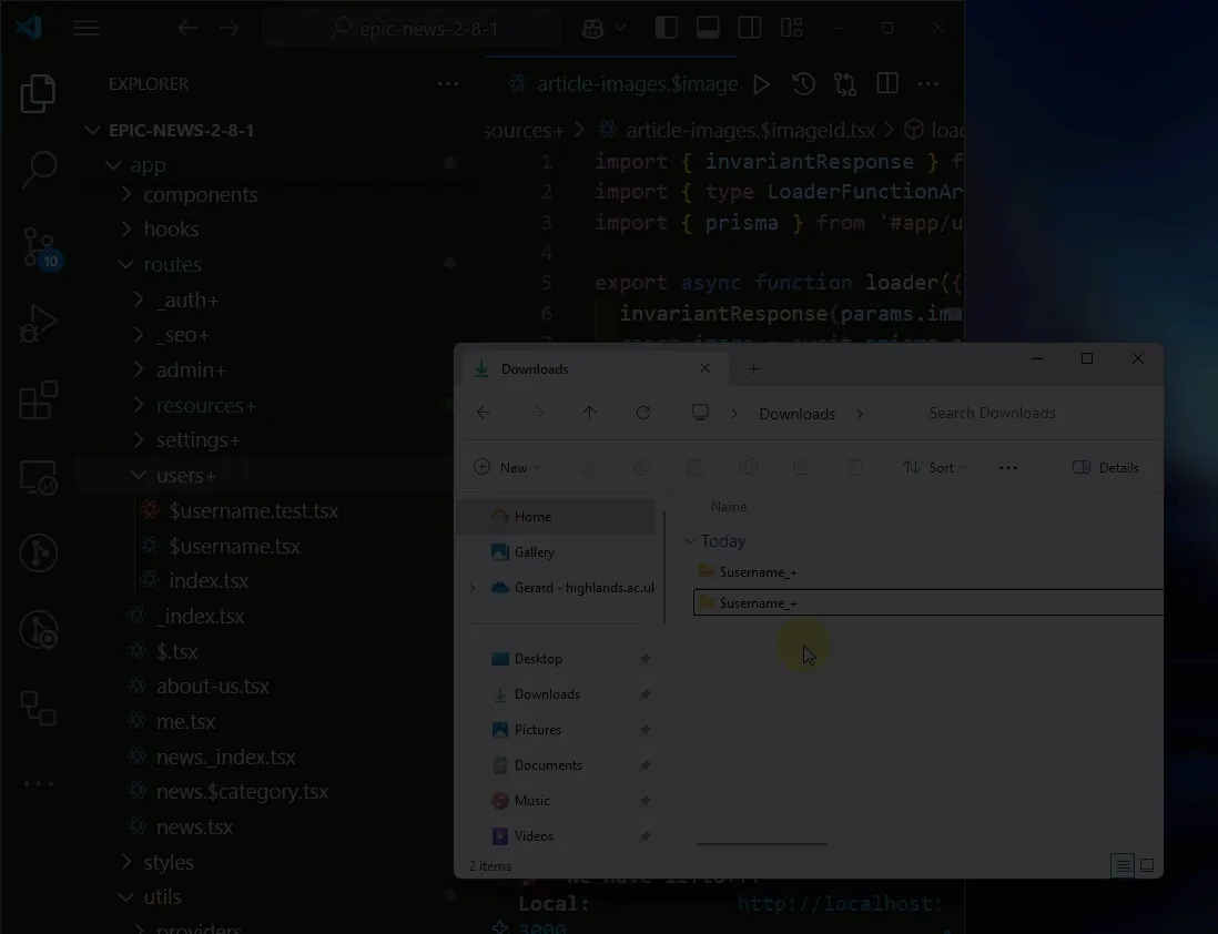 Copy article files to project