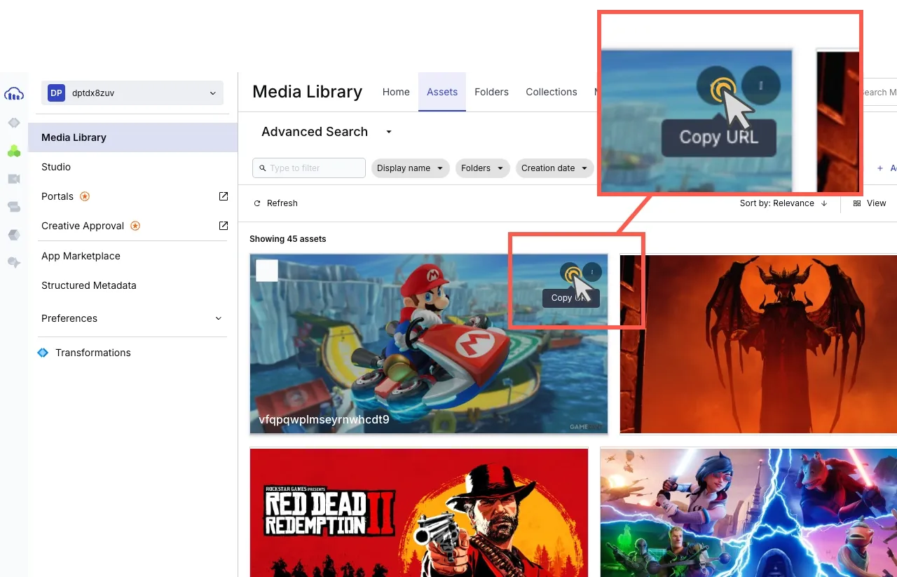 Cloudinary image URL