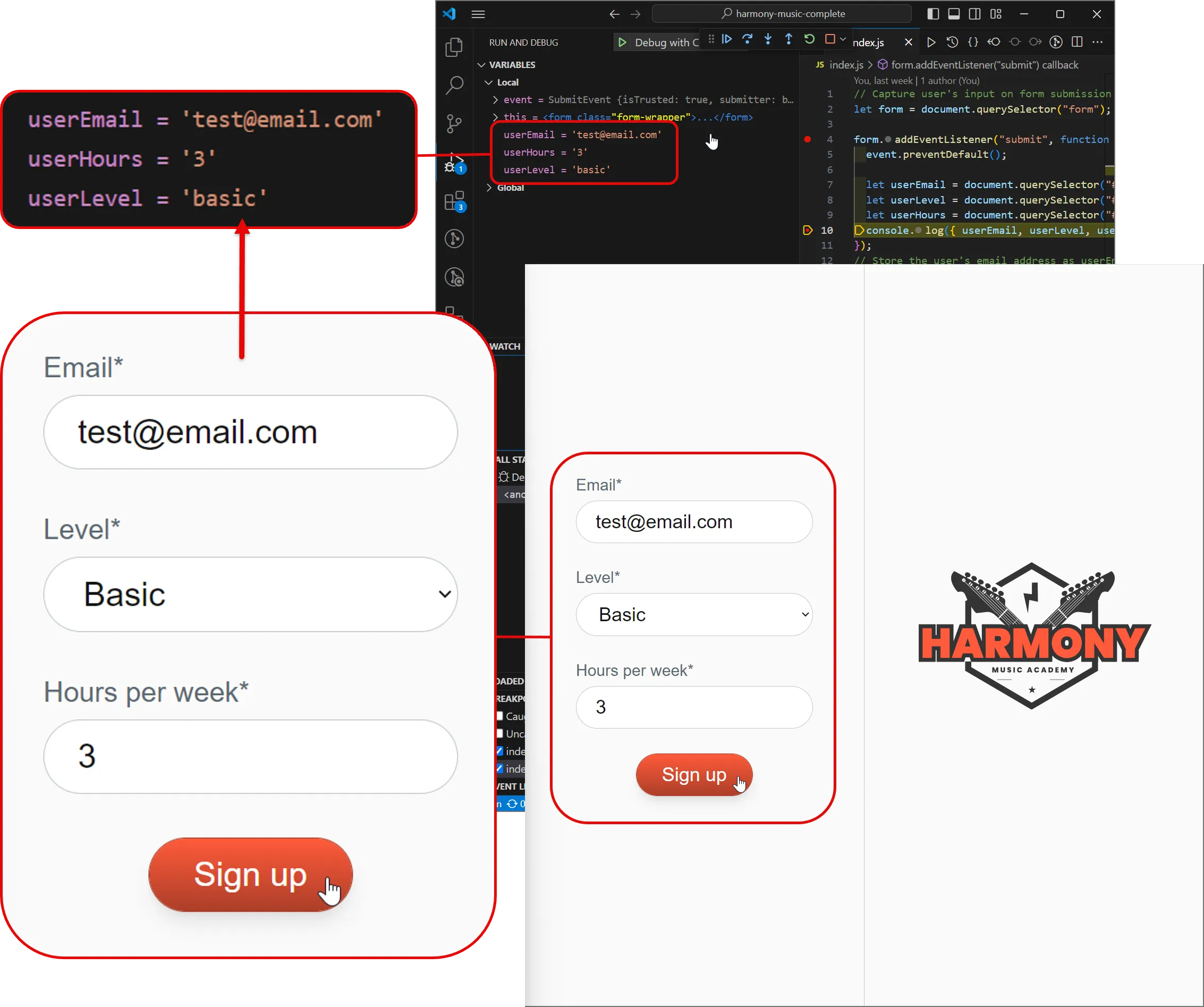 Code paused at second breakpoint