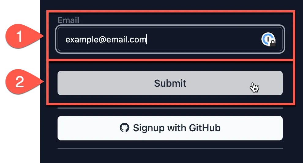 Enter dummy email