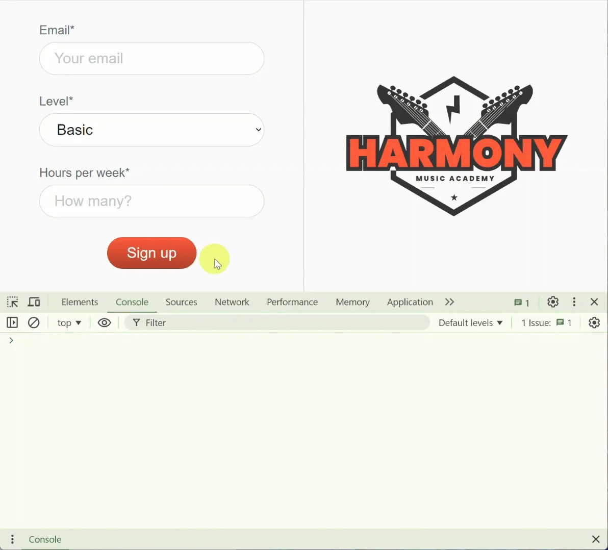 Form submit event with preventDefault()