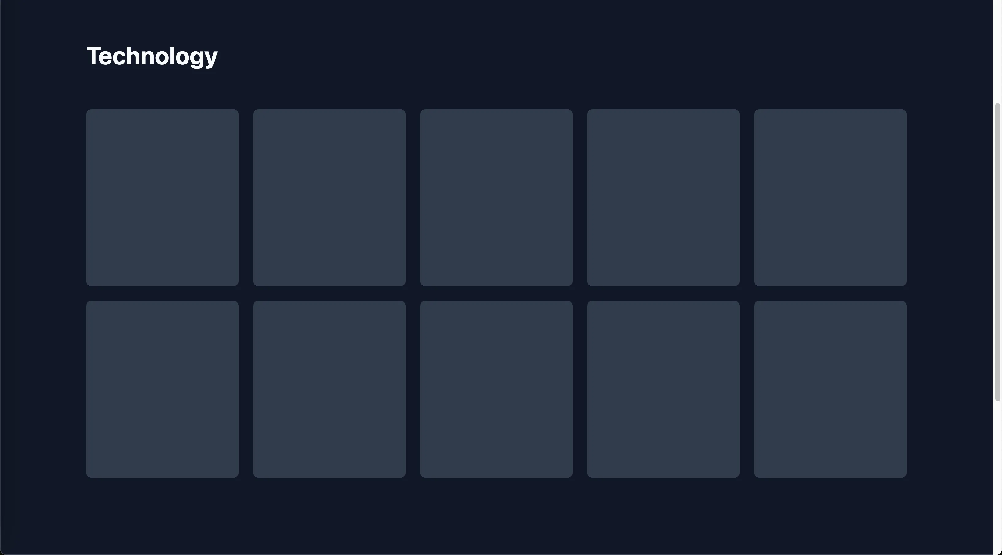 Five col two rows