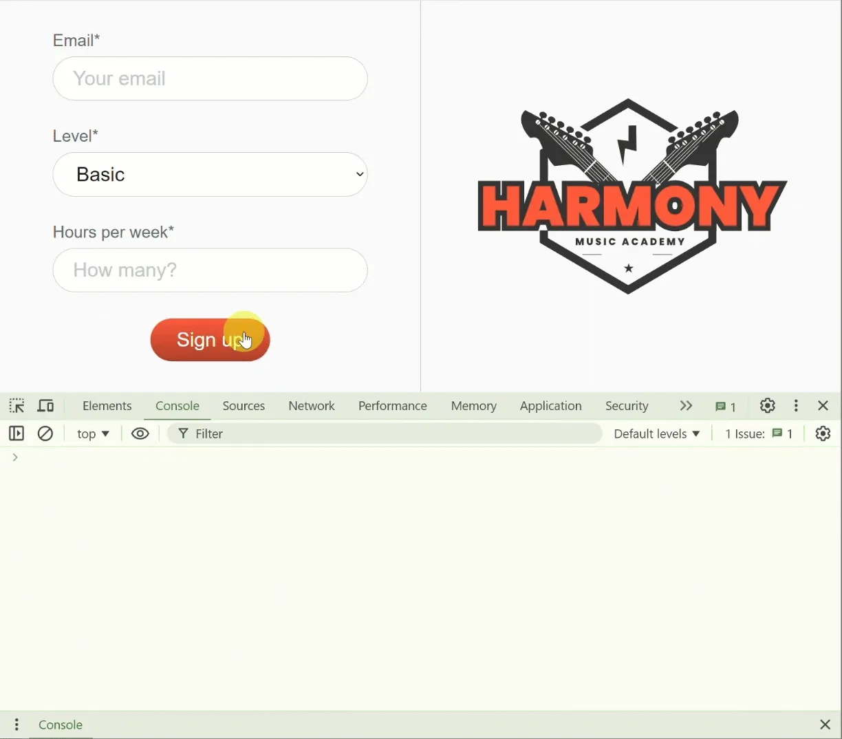 Form submit event default
