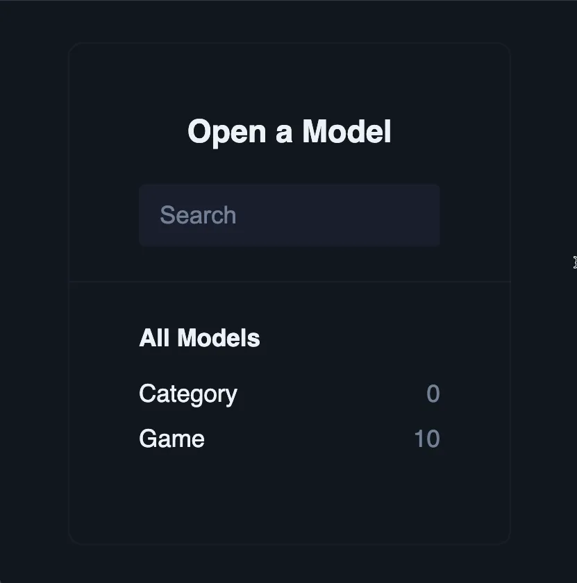 Prisma Studio with Category table