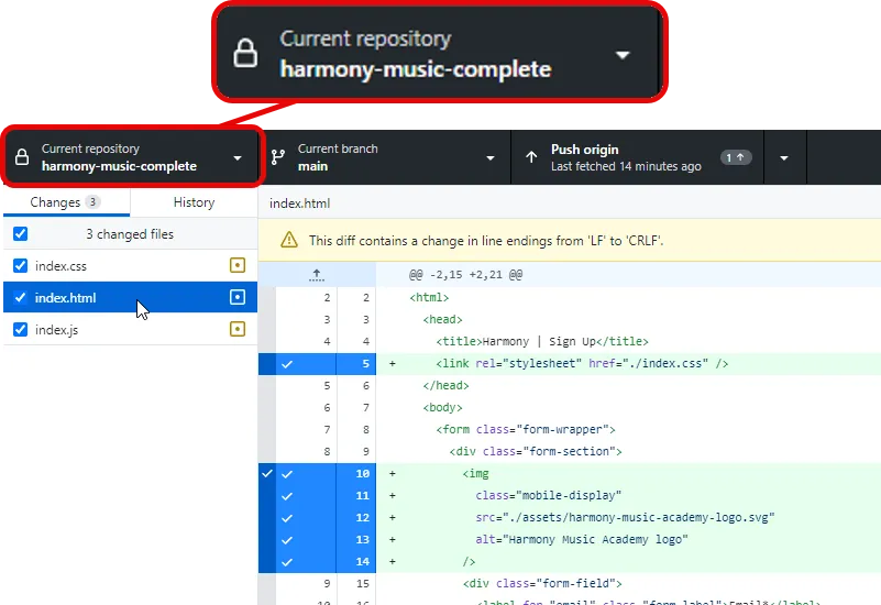 Github Desktop Current Repository
