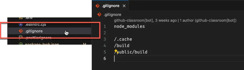 .gitignore file