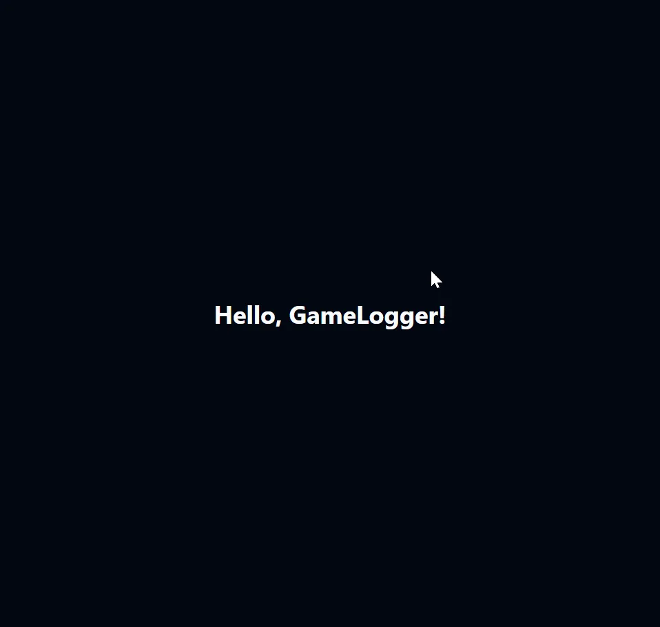 Hello Gamelogger