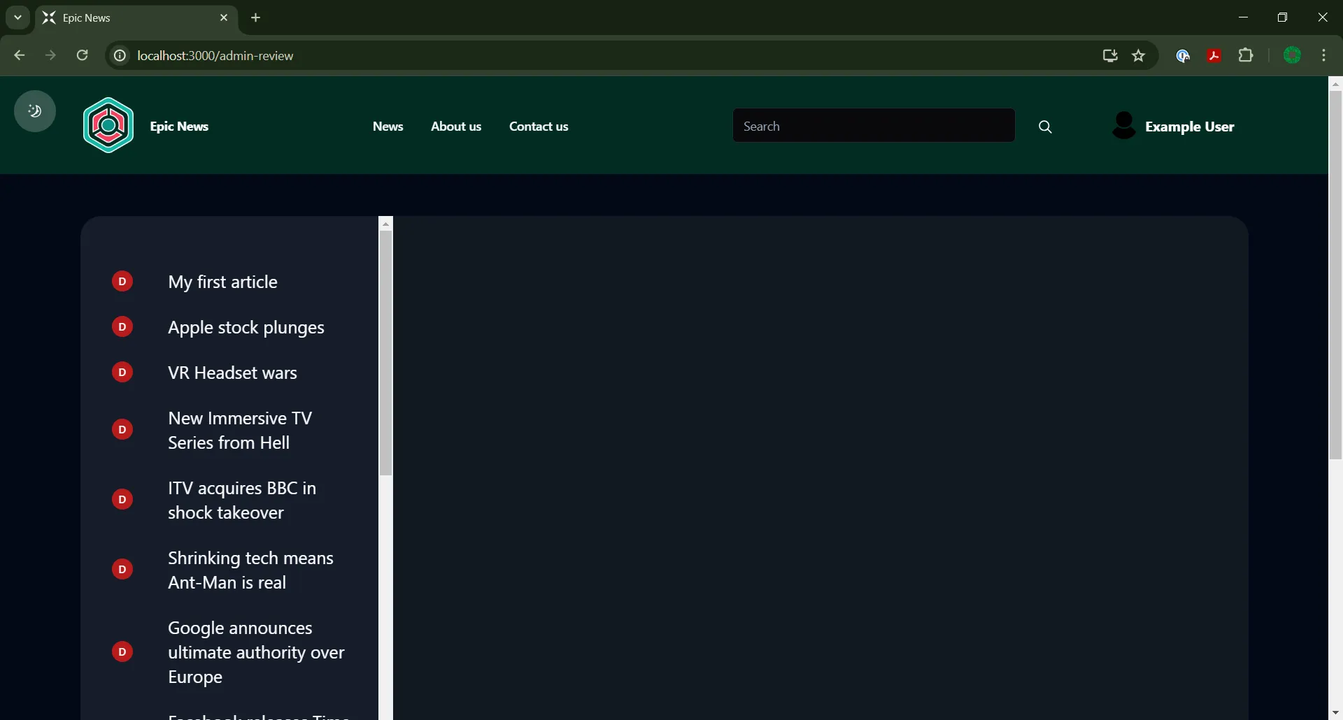 Initial admin review