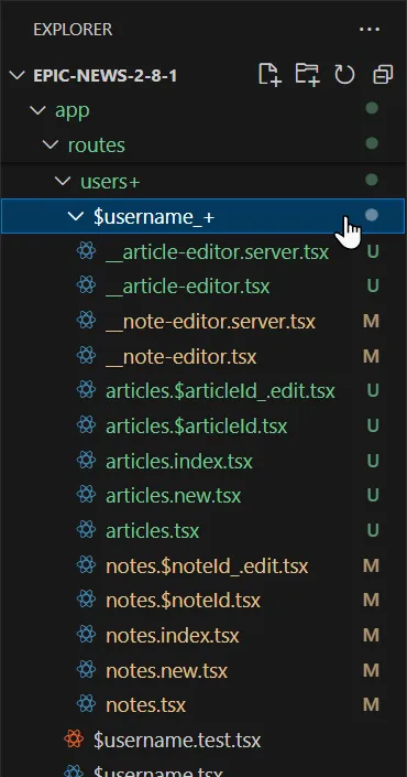 New folder structure