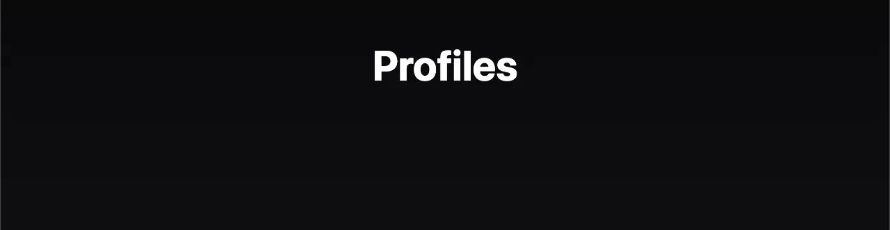 Profiles page