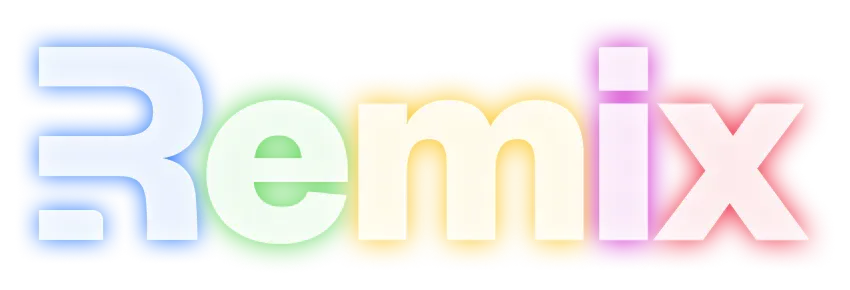 Remix logo glowing