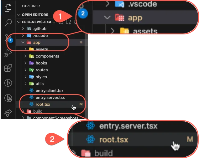 root.tsx file location
