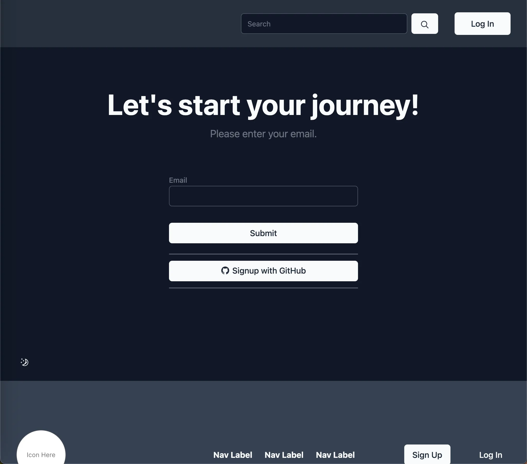 Epic News signup screen